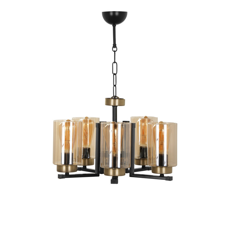 Lustre 4 lumières à abat-jour Daloris, 5