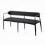 Banc Vonn, 62 po, chenille, dossier rembourré, pieds en métal-112302839