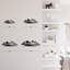 Décoration murale abstraite moderne chaîne de montagne et soleil-124839594-124839595