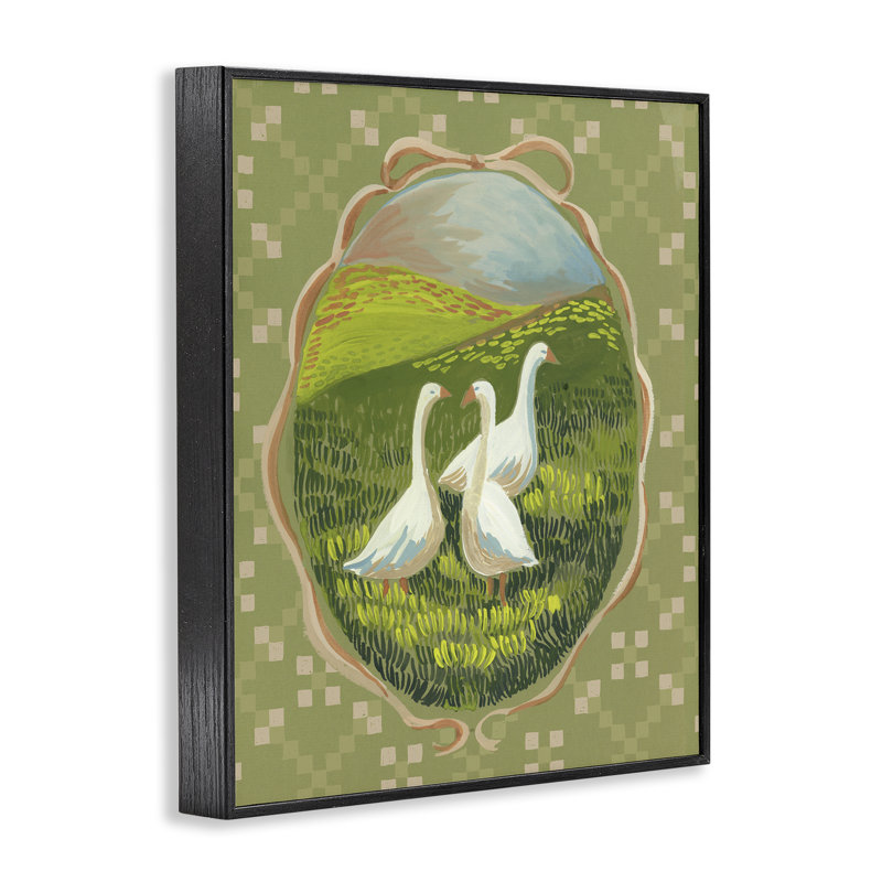 Giclée encadrée Cottage Core, conception par Evelyn Coleman, H 14 po x l 11 po, Giclée encadrée noir minuit