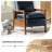 Gladys Mid-Century Modern Genuine Leather Pushback Recliner-129457398