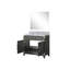 Meuble-lavabo simple en chêne noir 36 po X P 22 po P, comptoir en marbre de Carrare Miroir
