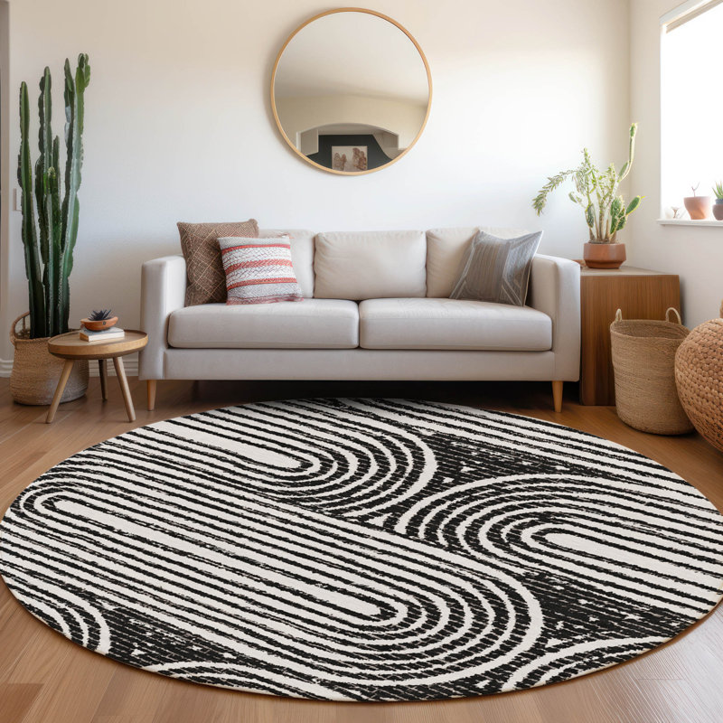 Tapis intérieur / extérieur Kinslee, Rond 8 pi