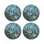 Sous-verres ronds en cuir Summer Palace Sarus-119015345