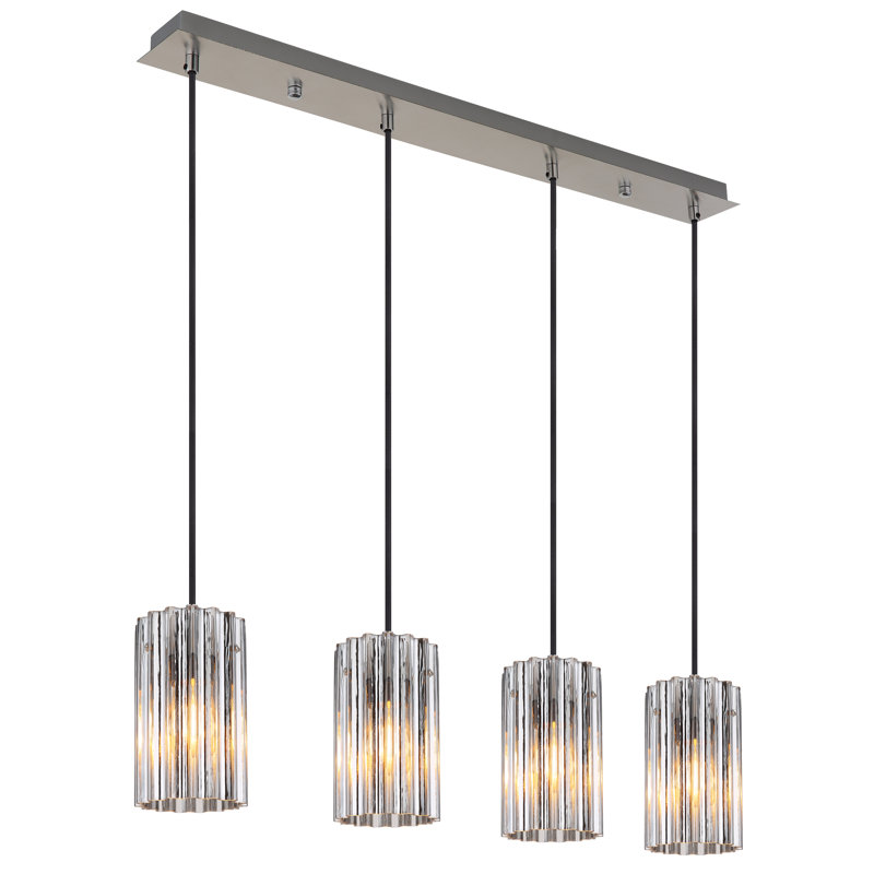 Daubs 4 - Light Brushed Nickel Pendant