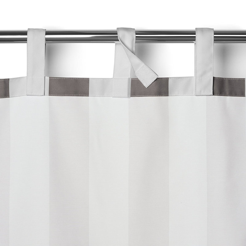 Shay Polyester Room Darkening Single Curtain Panel, 50" W x 95" L, Gray