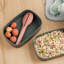 Ensemble de boîtes à bento doubles 1,7 pte BergHOFF Leo avec sangle, gris et menthe