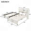 Lit plateforme double avec lit gigogne et lit gigogne double