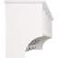 Portemanteau mural blanc contemporain avec 4 tablettes et crochets, organisateur de rangement pour vestes, chapeaux, sacs - couloir ou vestibule