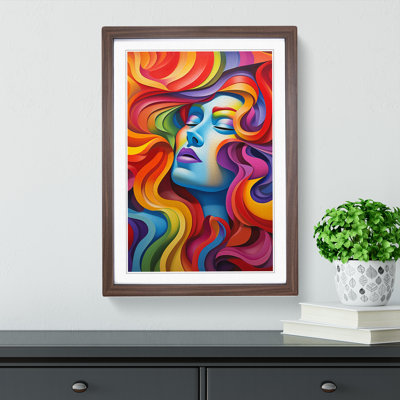 Rainbow Orphism - Single Picture Frame Print on Wood