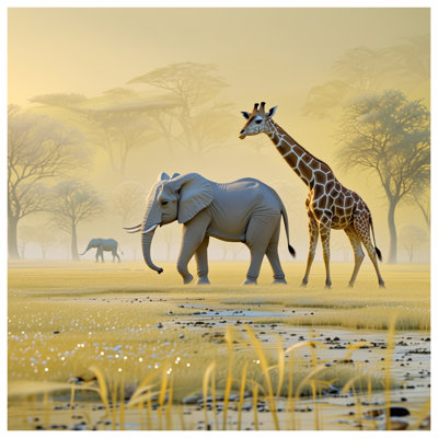 Éléphant et girafe Safari Bedding Safari