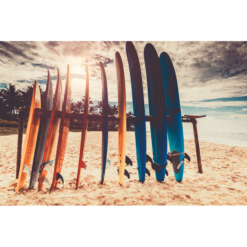 Stationnement pour planche de surf - Plage du soir, surf, H 26 po x l 50 po x P 1,5 po
