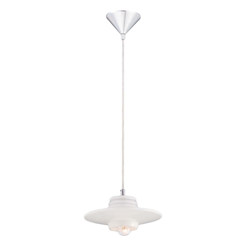 Luminaire suspendu géométrique simple à 1 lumière, Blanc