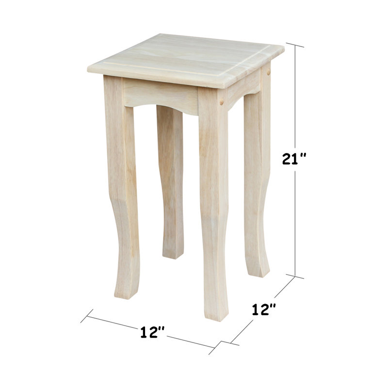 Manatuto Solid Wood End Table, 21" H x 12" W x 12" D