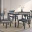 Table de salle à manger Frey, plateau rectangulaire de 47 pouces, bois noir scandinave