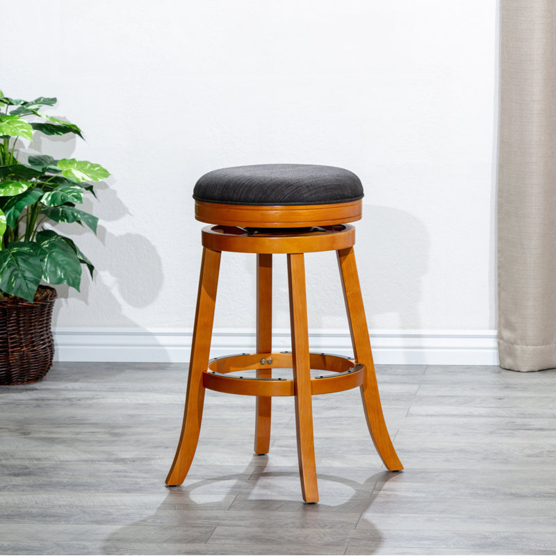 Tabouret de bar 30 po, Gris anthracite, Naturel