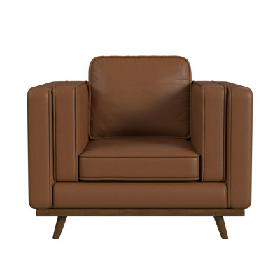 Darr Chair in Palmer Sky with cherry finished wooden front