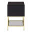 Tanna 46cm W Stainless Steel Bedside Table