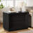 35.43" Wide Nightstand, Large Night Stand, Black-2083539063