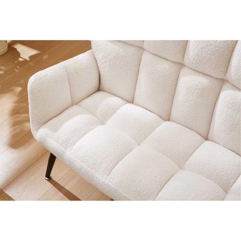 Comfortable And Stylish Loveseat Sofa For Relaxing And Entertaining, White