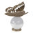Decorative Home Decor Butterfly Statue With Orb Base - Figurine Style Sculpture Decorative Objects For Living Room - 8", Gold
