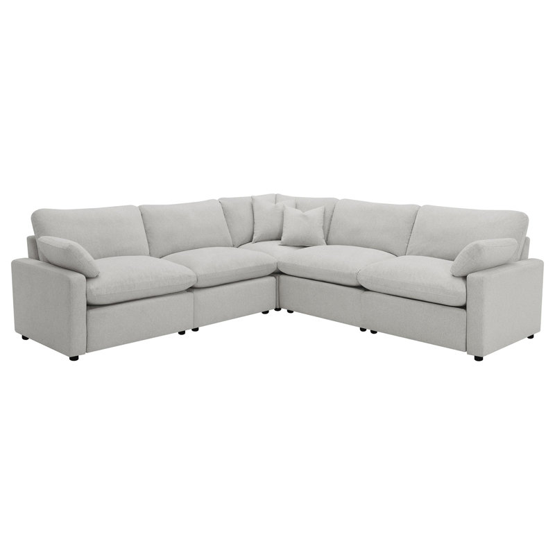 Ensemble de canapé modulaire inclinable électrique Billy, Tissu gris