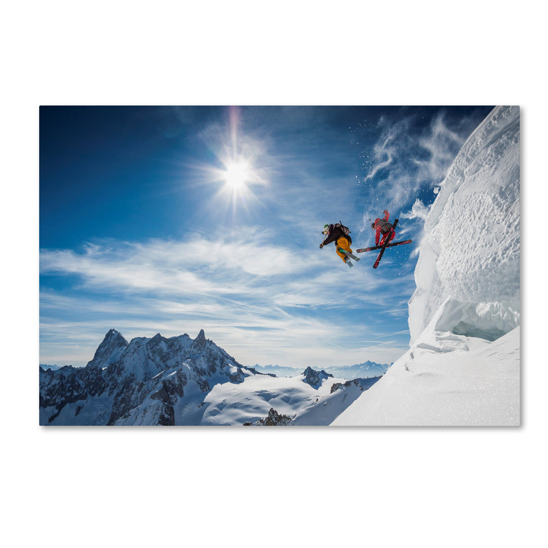 « saut de légende », reproduction de photo sur toile tendue, H 12 po x l 19 po