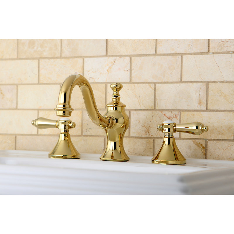 Robinet de salle de bain espacé Kingston, Laiton poli