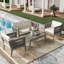 4-Pieces Acacia Wood Patio Furniture Set