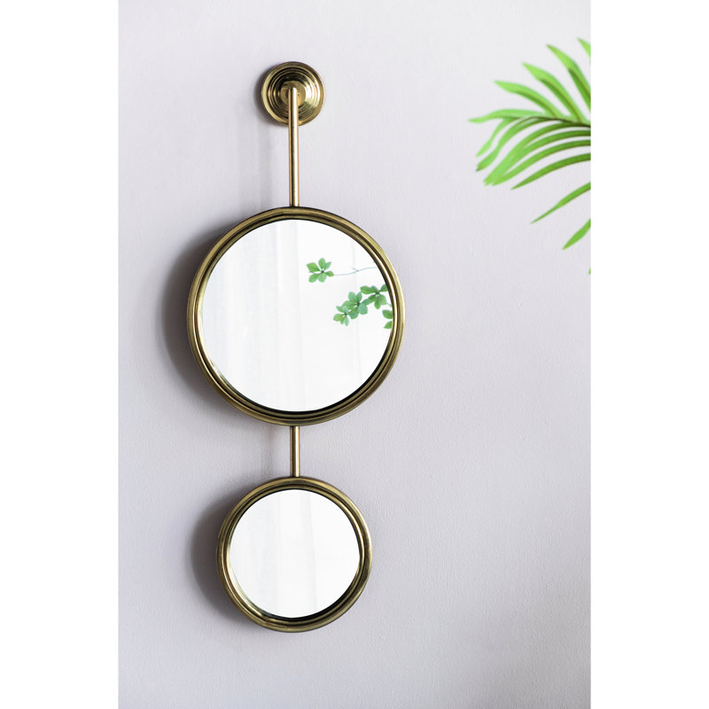 2 miroirs modernes en fer doré, 11 po x 28,5 po, pour la décoration murale dans le salon, la chambre à coucher, le bureau, le vestibule et la décoration intérieure
