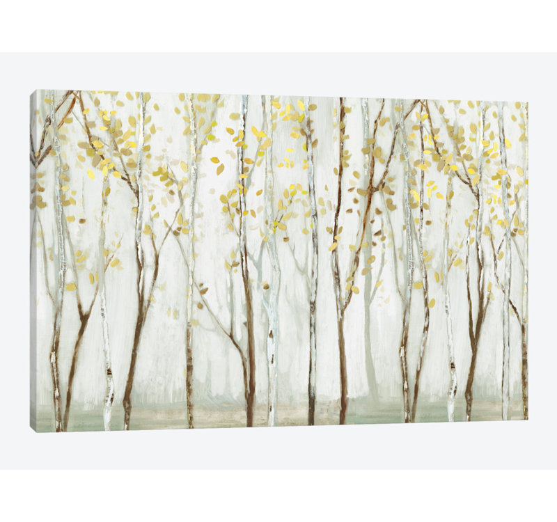 «Long Landscape» par Allison Pearce, reproduction d'art sur toile tendue, H 24 po x l 32 po x P 1 po, Blanc
