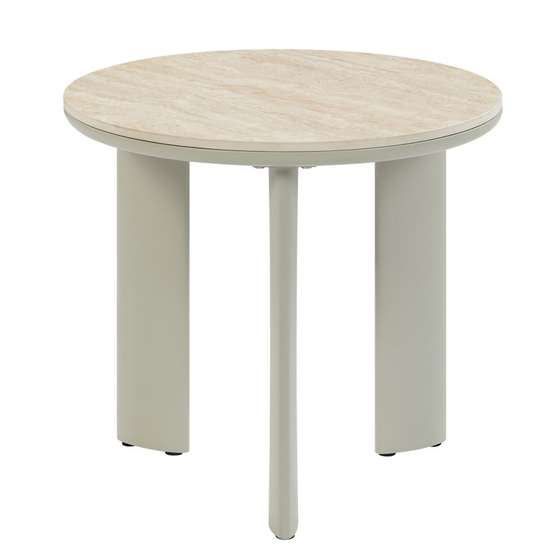 Table de bout en céramique gris moderne - plateau pratique et attrayant pour un look frais