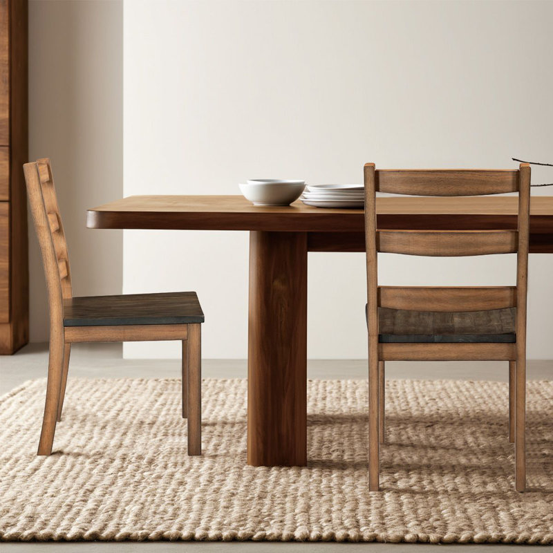 Industrial Dining Chair with Wood Seat