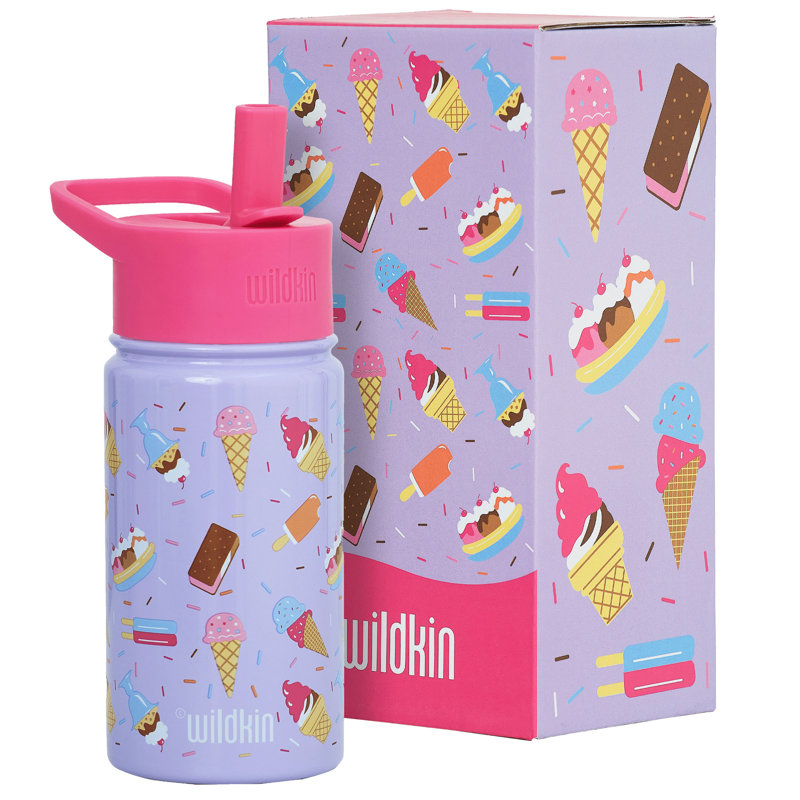 Bouteille d'eau en acier inoxydable 14 oz pour enfants Wildkin - sans BPA, étanche, isolée, facile à nettoyer - Sweet Dreams