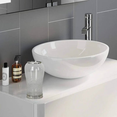 Oneita Bathroom Tumbler Cup | Decorative Rinse Cup,Drinking Glass,Toothbrush & Makeup Brush Holder for Vanity Countertops,Sink & Desk | Crackle Glass Finish