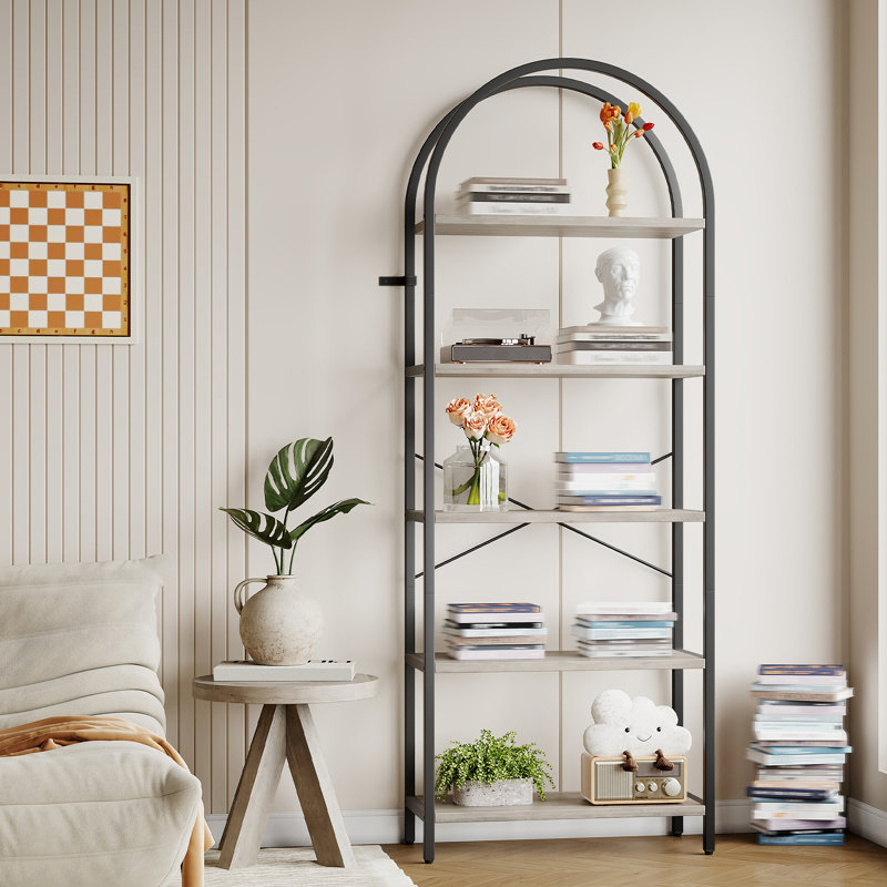 180 cm H Bookcase, 180 cm H x 60 cm W x 28 cm D x, Gray