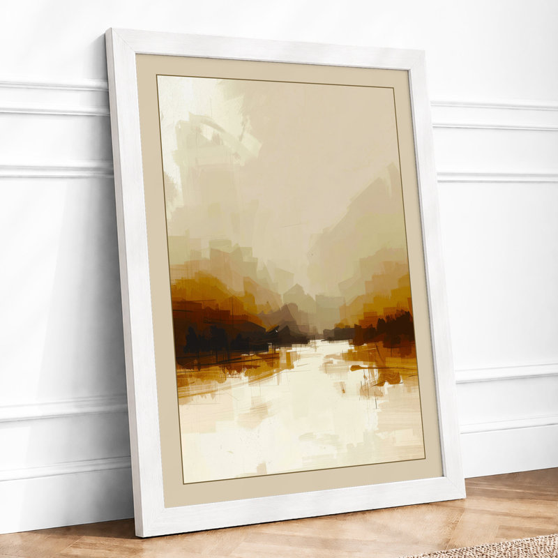Misty Waterway Scandinavian - Print, A4 - 29.7 x 21.0 cm, White