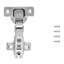Concealed Hinges Full overlay Frameless Self-Close - Polished Nickel - Cabinet Door Hinges-124919898-125354047