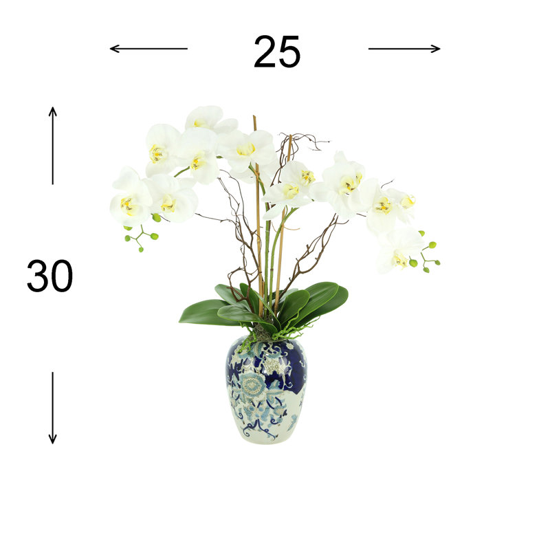 Orchid Arrangement In A Ceramic Vase
