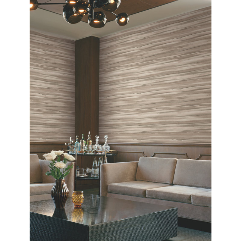Abstract Wallpaper Roll by Candice Olson, Tan