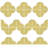 Dritz Home Smooth Quatrefoil Corners, Small, 3 Pack, Brass