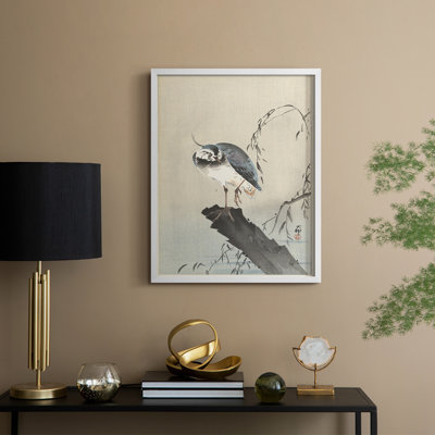 Reproduction encadrée vintage en bois massif du Japon
