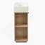 Meuble-lavabo de 21,6 po avec lavabo en céramique, armoire moderne autoportante à grain droit avec rangement ouvert et fermé pour les petites salles de bain