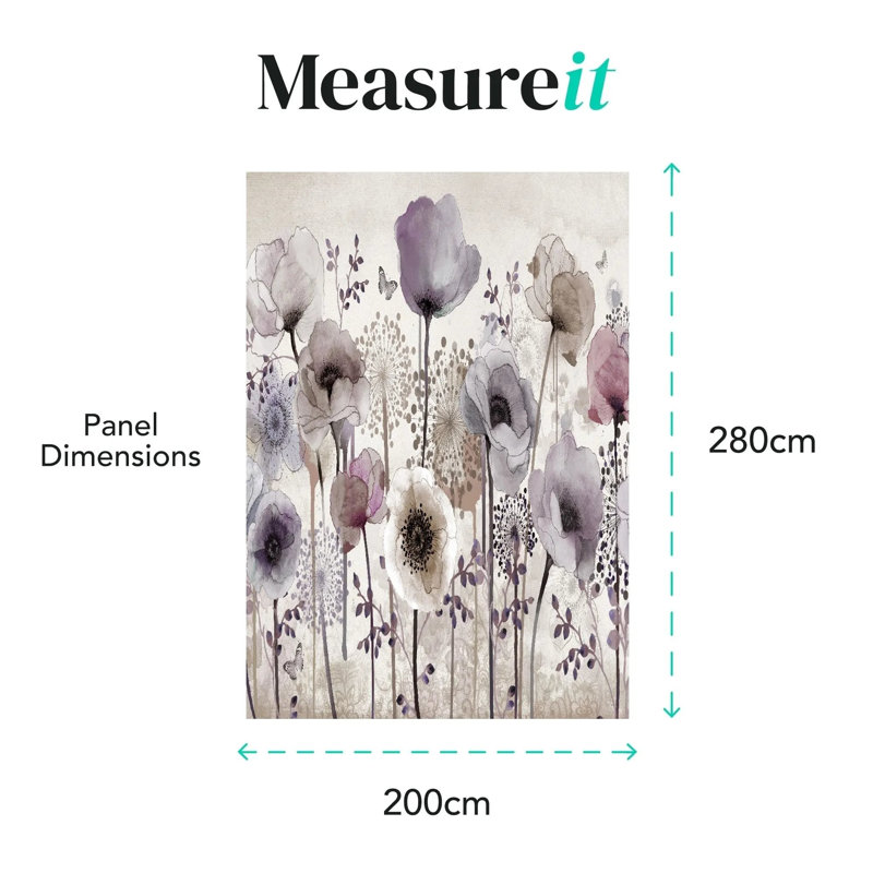 Superfresco Easy Poppy Print To Order Mural, Purple