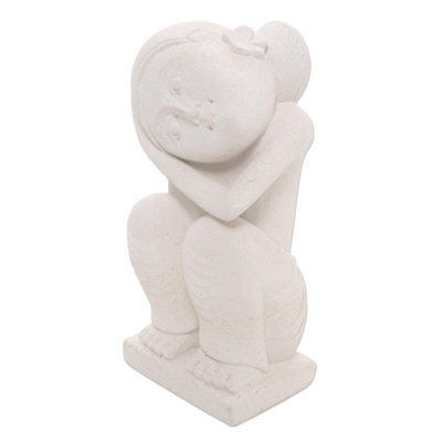 Novica Daydreamer Sandstone Sculpture