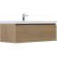 Ensemble de meuble-lavabo flottant moderne avec bois d'ingénierie durable et résine de pierre pour une salle de bain élégante