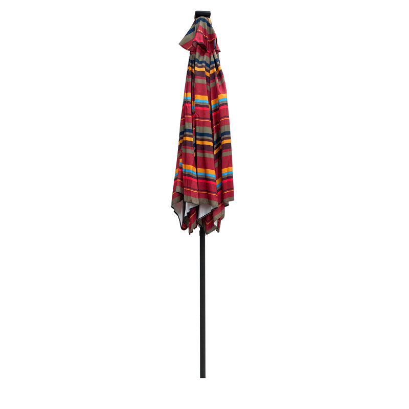 Parasol 9 pi avec motif Light lumière, Red Striped