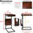 BirdRock Home Expandable C Shaped Tray Table