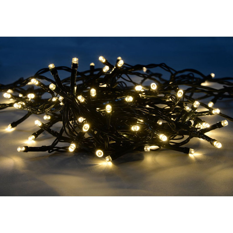 0.13cm LED Battery Powered 100 - Bulb Paper Lantern String Light, Warm White