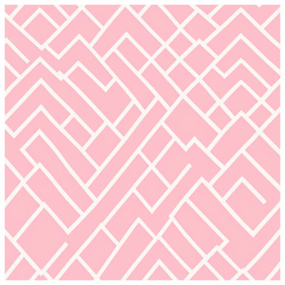 Édredon rose à lignes géométriques